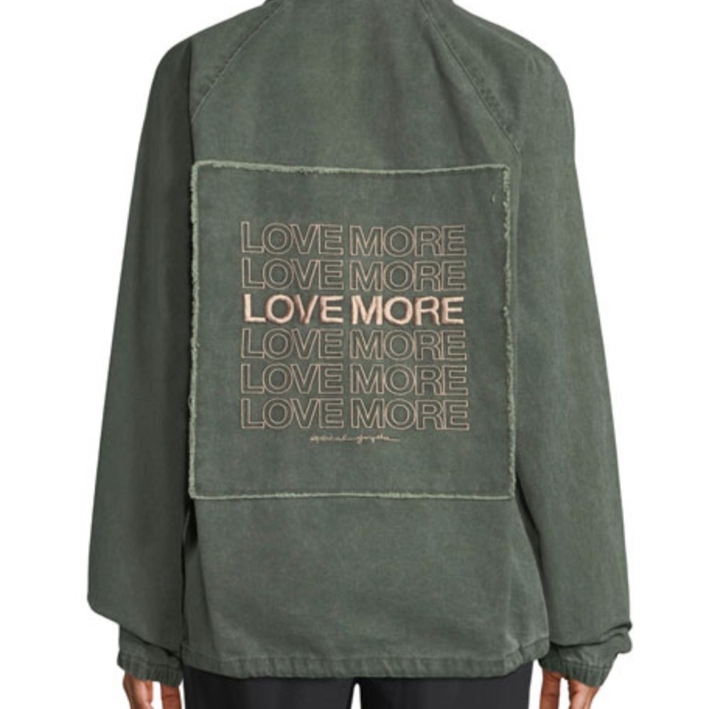Spiritual Gangster Love More Army Jacket, size XS.  Roomy!